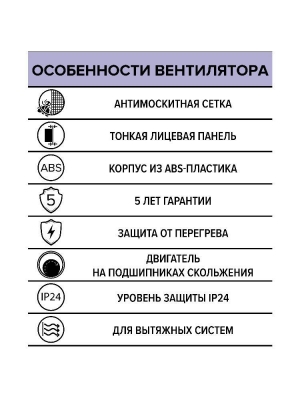 Вентилятор накладной E D125 сетка ERA