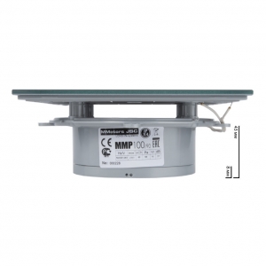 Вентилятор накладной сверхтонкий MMotors JSC MMP-06 100/90 куб/ч Стекло/Квадрат Темно Серый